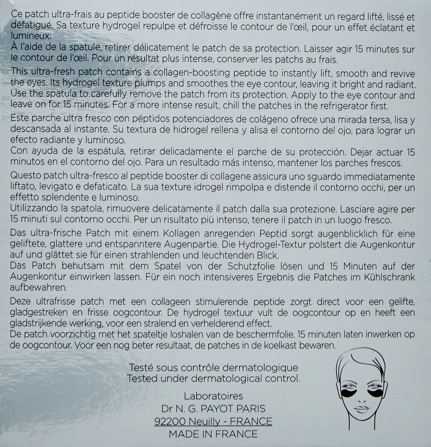 Payot Roselift Collagene Patch Regard Express Care Pack of 1