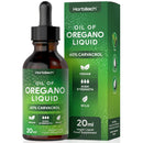 Horbäach Oregano Oil Drops | High Strength Oregano Liquid | 60% Carvacrol | 20ml Vegan Friendly Oil | Dietary Supplement | by Horbaach