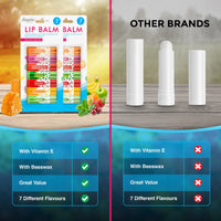 SOL 14pk Lip Balm Set | Flavoured Lip Balms with Beeswax and Vitamin E | Moisturising Lip Balm Multipack | Protect & Hydrate Beeswax Lip Balm Stick | Lip Balms | Lipbalm | Lip Moisturiser | Girls Lip Balm