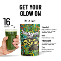 33Fuel Daily Greens Powder - UPF-Free Premium Superfood & Fibre Blend for Gut Health with only Natural Ingredients, Daily Greens Super Blend, Vegan, Handmade in The UK – Original