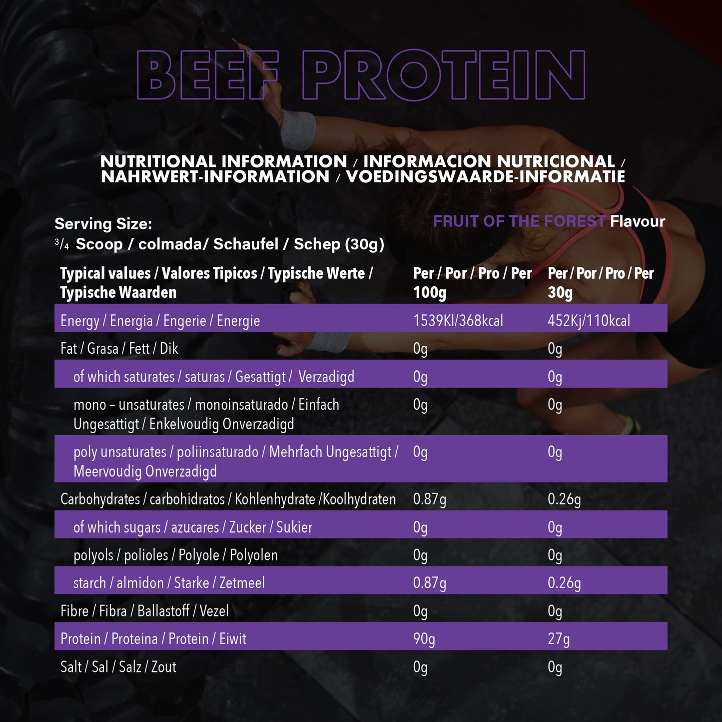 NXT Nutrition NXT Beef Protein Isolate 540g - High Protein Powder in Natural Amino Acids - Paleo, Keto Friendly - Dairy and Gluten Free | 540g (Fruits of the Forest)