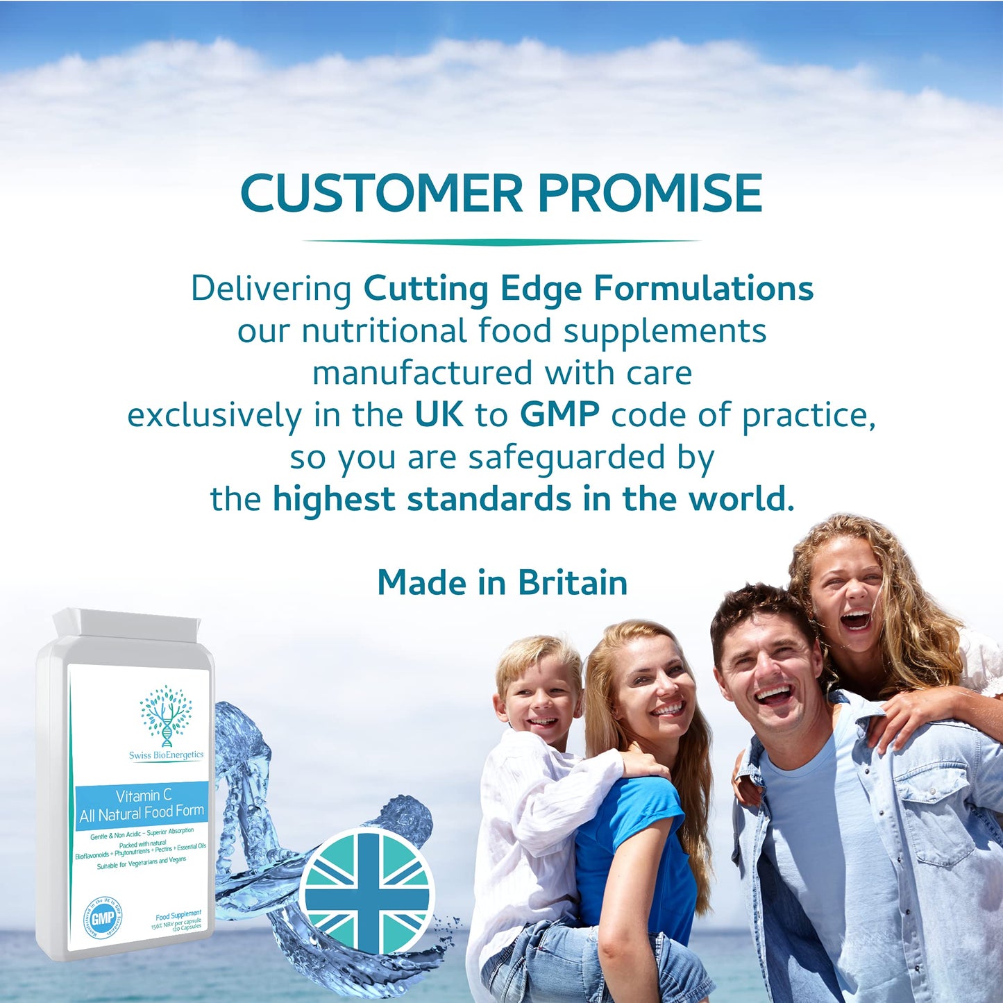 Natural Vitamin C 120 Capsules – Optimum Absorption All-Natural Food Form - Gentle & Non-Acidic - Packed with Bioflavonoids, Pectins, Essential Oils & phytonutrients - NO Synthetic ascorbic Acid