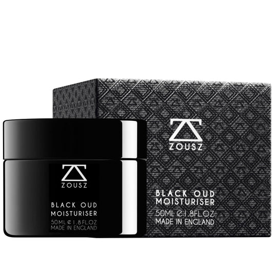 ZOUSZ Zousz Black Oud Face Moisturiser for Men – Hydrating & Soothing Face Cream with Aloe Vera & Hyaluronic Acid – Plumping Daily Mens Moisturiser for Smoother, Healthier Skin – 50ml
