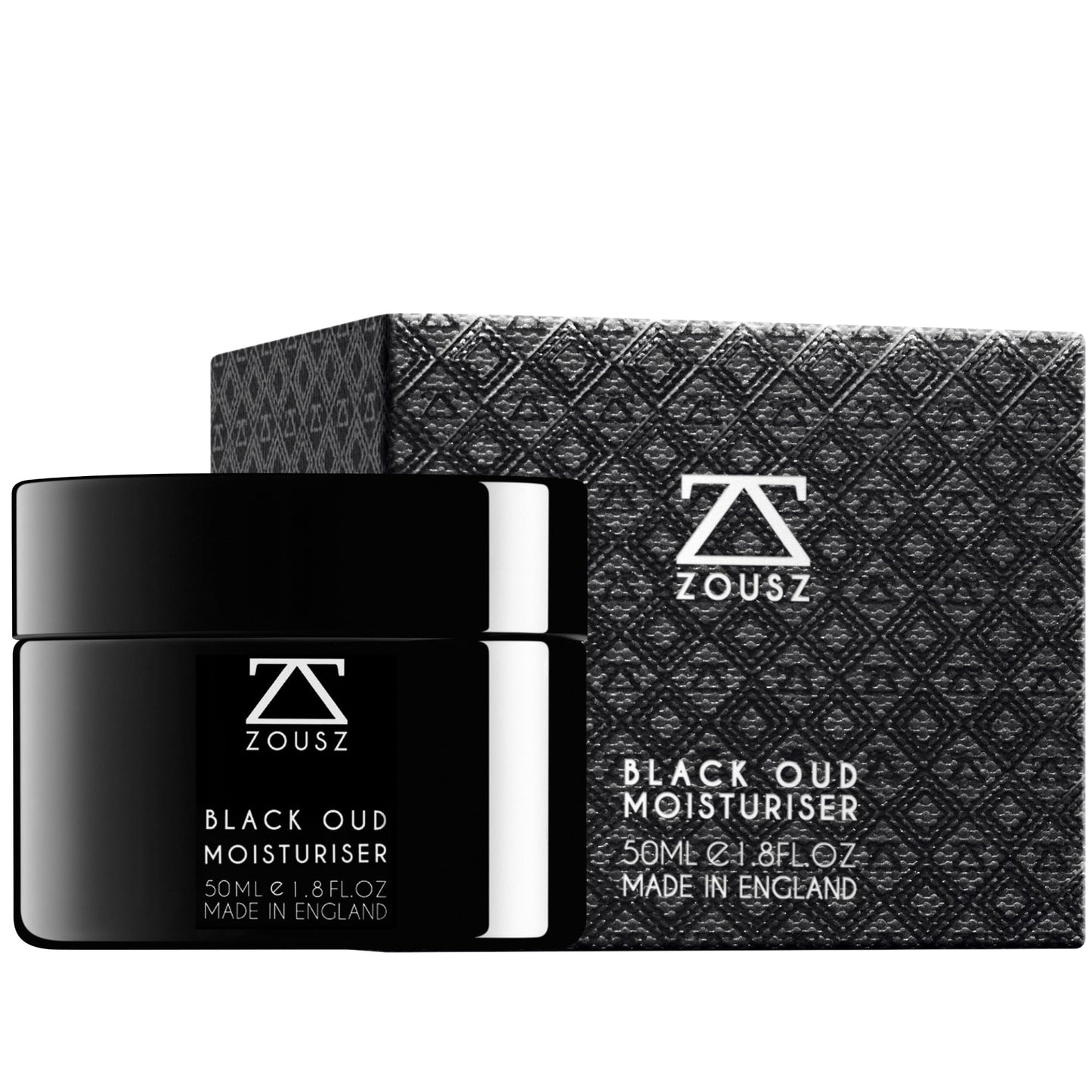 ZOUSZ Zousz Black Oud Face Moisturiser for Men – Hydrating & Soothing Face Cream with Aloe Vera & Hyaluronic Acid – Plumping Daily Mens Moisturiser for Smoother, Healthier Skin – 50ml