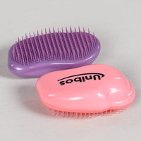Unibos | Hairbrush - The Detangling Hairbrush Wet & Dry Hair | For All Hair Types | Best Brush/Comb for Women, Girls, Men & Boys - Use in Wet and Dry Hair | 2pcs (Pink&Purple)