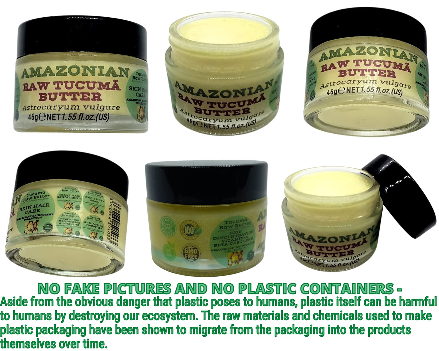 Nativilis Natural Essential Oils Nativilis Amazonian Raw TUCUMA BUTTER (Astrocaryum vulgare) – GREAT HAIR CONDITIONER - HIGH CONCENTRATION VITAMIN-A BETA-CAROTENE - SKIN and Hair Care - nourishing, moisturizing, antioxidant - Copaiba