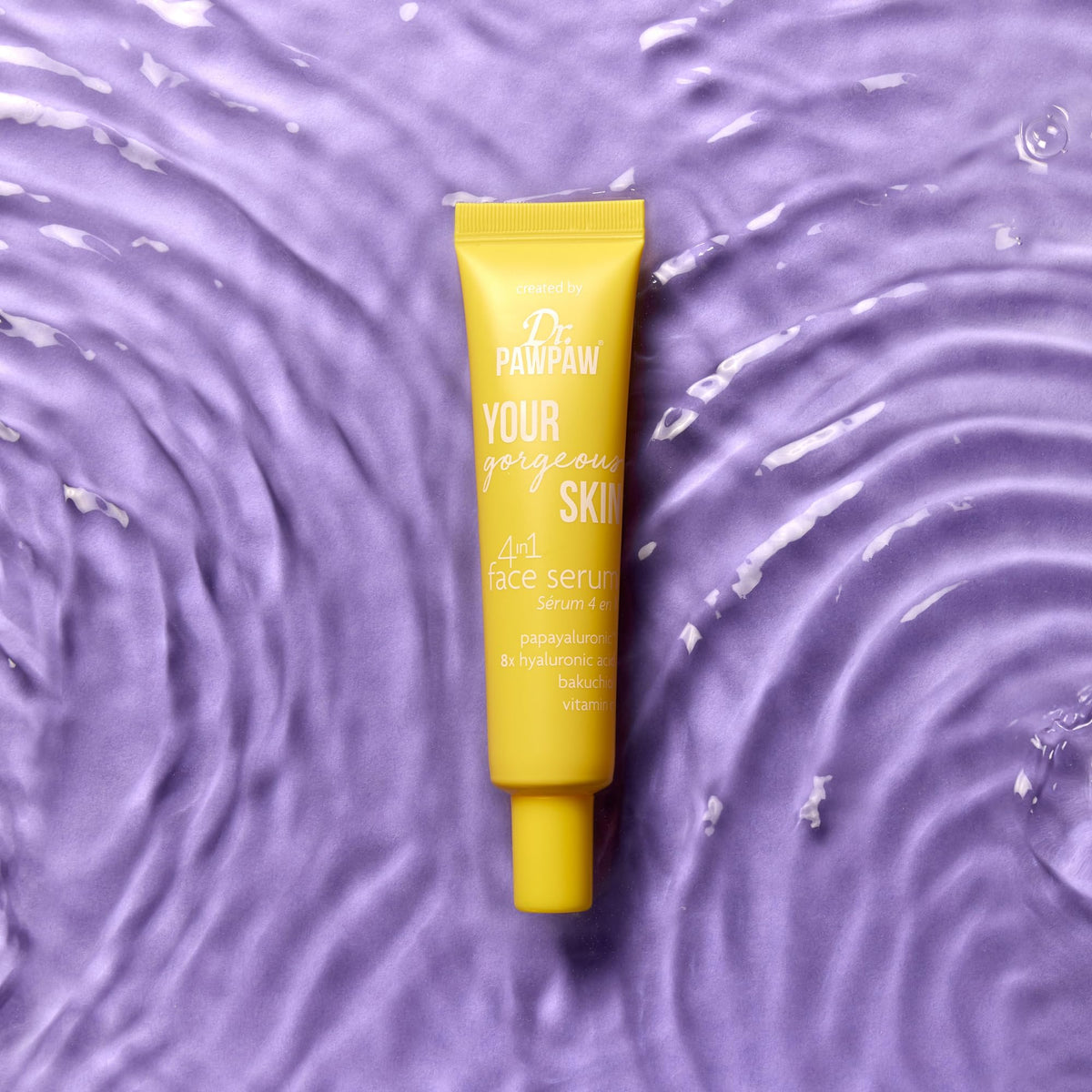 Dr. PAWPAW ORIGINAL BALM Dr.PAWPAW YOUR Gorgeous SKIN 4 in 1 Face Serum (30ml), Vegan Multi-Benefit Serum with PAPAYALURONIC, Vitamin C & Bakuchiol, Hydrating, Brightening & Anti-Ageing Face Treatment