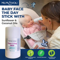 M&Y Mum & You Baby Face the Day Stick – 3 Natural Baby Moisturiser Sticks with Sunflower, Coconut Oil & Shea Butter, Soothes Eczema, Dribble Rash, Skin & Teething Protection – for Babies, Kids & Family