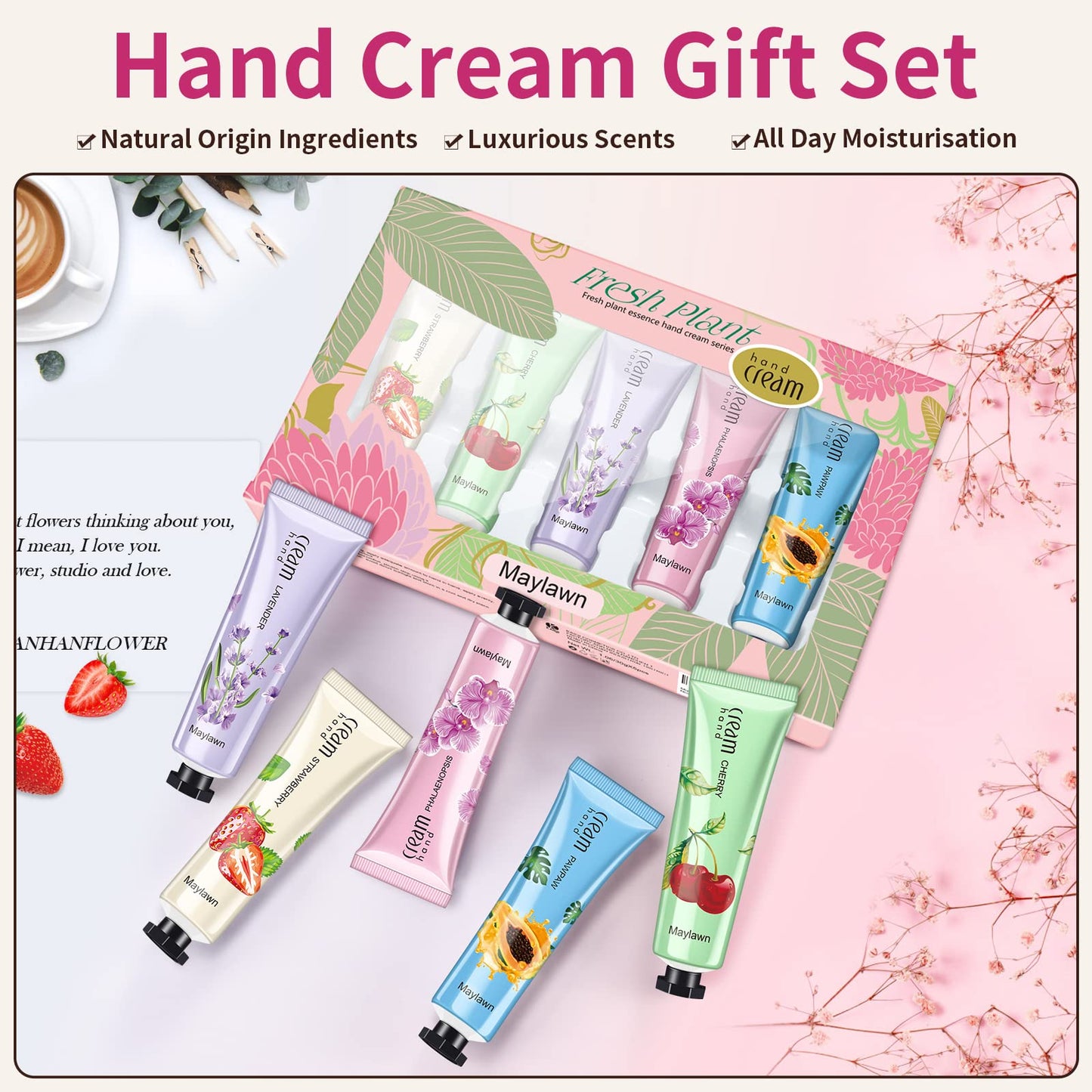 Maylawn Hand Cream, 5 x 30ml, Hand Cream Gift Sets, Pack of 5