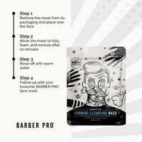 BARBER PRO Foaming Cleansing Mens Face Mask with Activated Charcoal | Deeply Cleansing, Firming, & Clarifying | Packed Full of Natural Ingredients | Face Masks Beauty | Face Care |