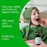 Puressentiel Acti Pure Kids Syrup 125ml – Colds & Sore Throat Syrup - Relieves sore throats immediately and decongestant - Supports kids immunity - 100% Natural Formula - Suitable for Children aged 3+