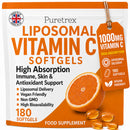Puretrex PURETREX Liposomal Vitamin C 1000mg Softgels, Clean Non GMO, 180 Softgels