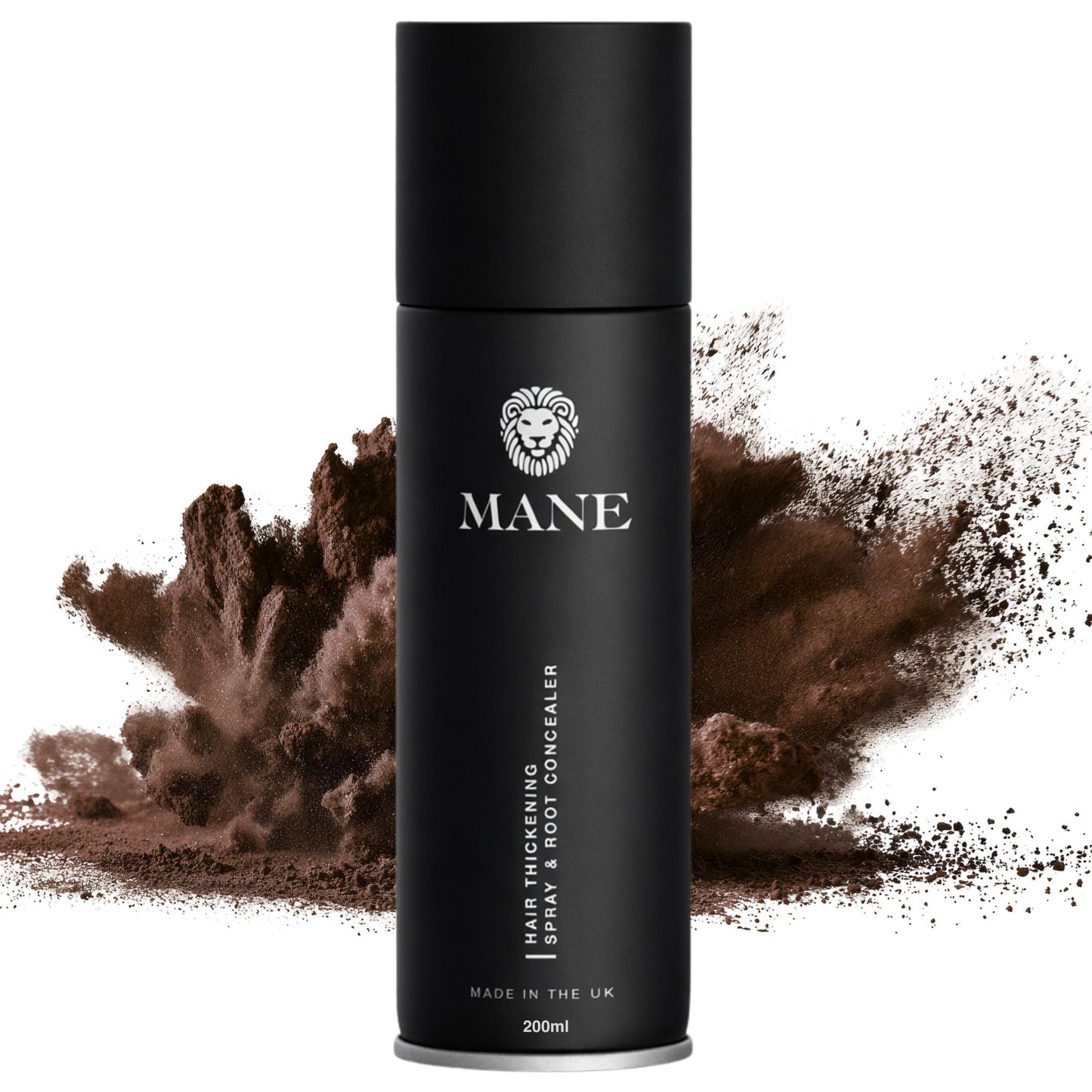 MANE Mane Micro-Mineral Hair Thickening Spray & Root Touch Up Spray, Instant Volume & Root Cover Up for Thinning or Fine Hair, Lightweight Buildable Coverage for Men & Women, Dark Brown, 200 ml