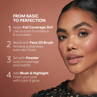 Kiko Milano KIKO Milano Full Coverage 2-in-1 Foundation & Concealer 05 - WR 50, 2 In 1 Foundation And Concealer, Superior Coverage