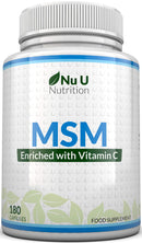 MSM 1200mg - 180 Capsules - 3 Month Supply - Methylsulfonylmethanethane with Added Vitamin C and Selenium - High Strength MSM