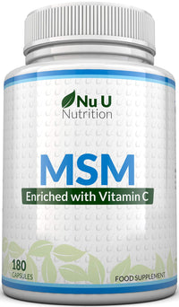 MSM 1200mg - 180 Capsules - 3 Month Supply - Methylsulfonylmethanethane with Added Vitamin C and Selenium - High Strength MSM