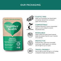 Organic Seaweed Iodine Supplement – Together Health – from Organic Seaweed – Natural Source of Iodine – Vegan Friendly – Made in The UK – Pack of 2-60 Vegecaps