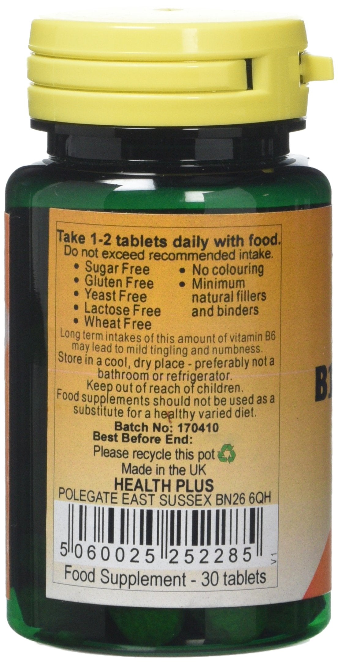 Health Plus B100 Complex Vitamin B Supplement - 30 Tablets