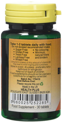 Health Plus B100 Complex Vitamin B Supplement - 30 Tablets