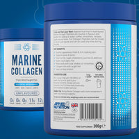 Applied Nutrition Marine Collagen Powder - Hydrolysed Collagen Protein, Healthy Skin, Hair, Nails (Unflavoured) (300g - 25 Servings)