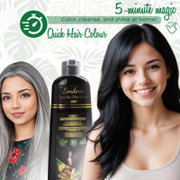 Londoree 5-in-1 Hair Dye Shampoo for Gray Hair - Ammonia-Free with Vitamin E, Argan Oil & Collagen - Moisturizes, Repairs, and Colours in 15 Minutes - 500 ML