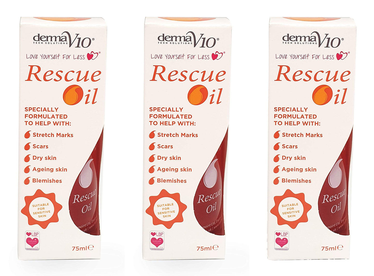 DERMA V10 75ML Rescue Oil