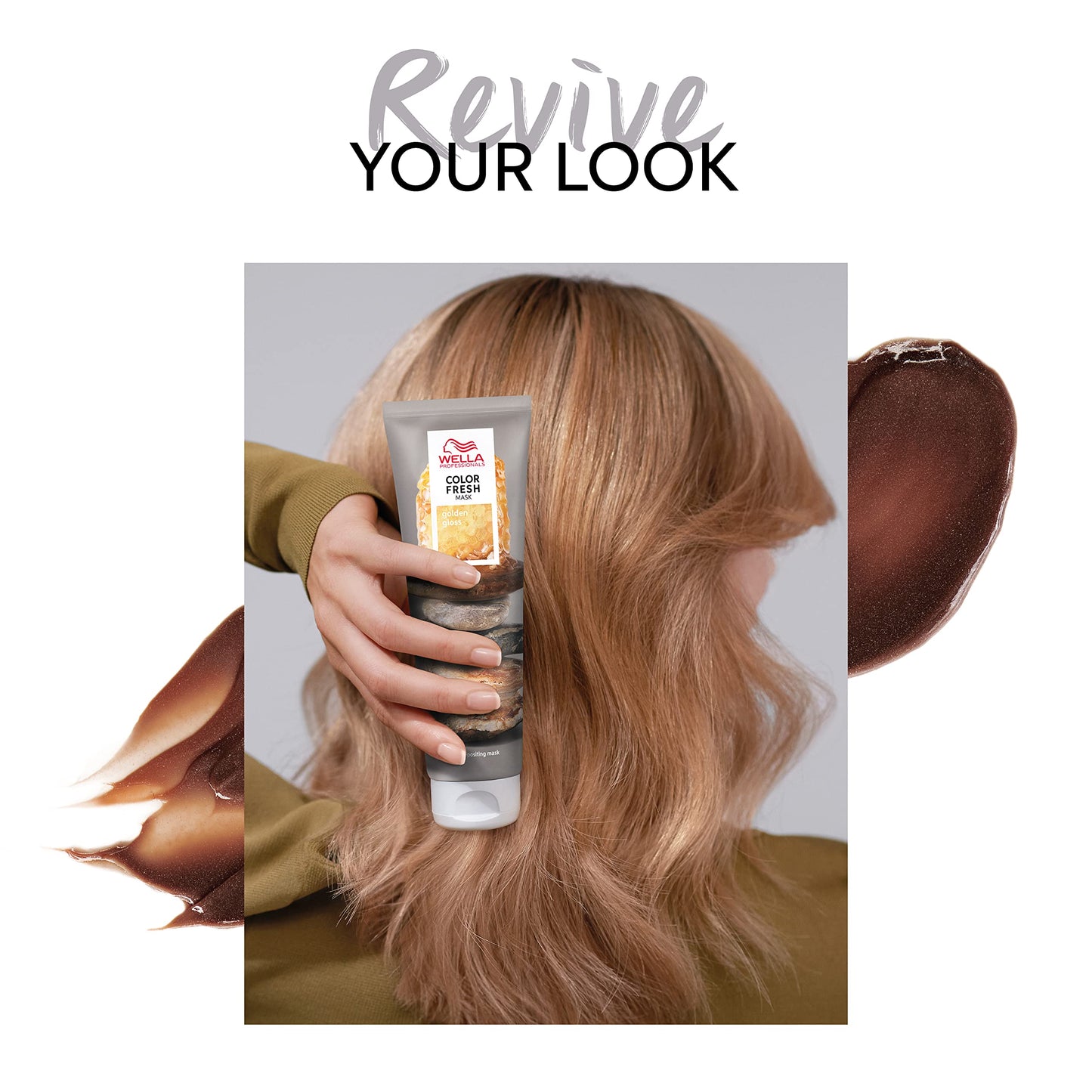 Wella Professionals Wella Professional Color Fresh Mask, Temporary Hair Color Refresh Treatment, Semi-Permanent Hair Dye, Hair Gloss Treatment, Golden Gloss, 500 ml