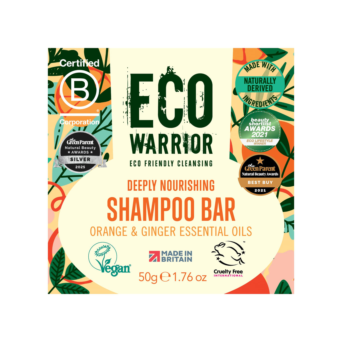 Little Soap Company Eco Warrior Deeply Nourishing Mini Shampoo Bar, Vegan Travel Size, 50g