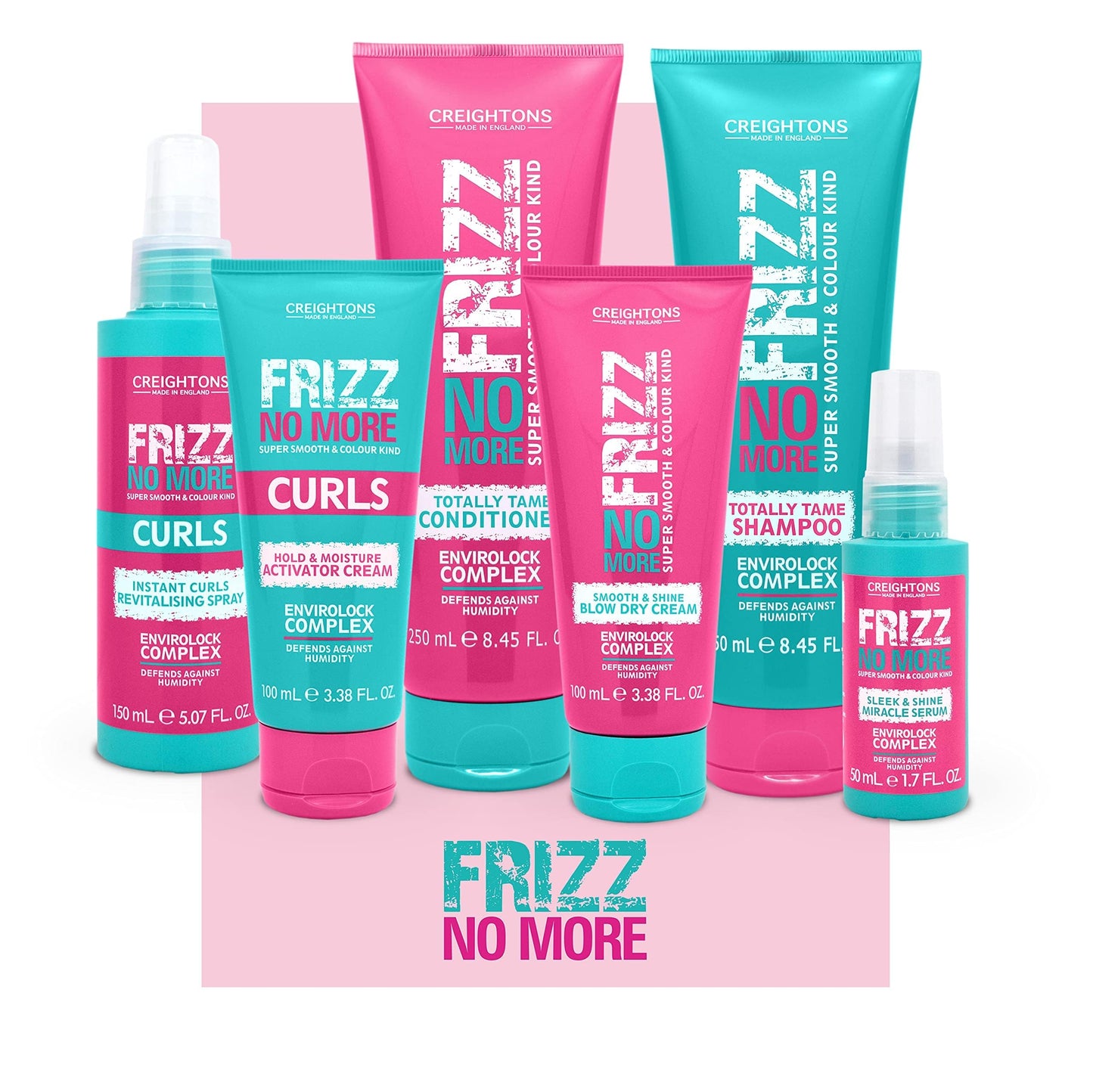 Creightons Frizz No More Sleek & Shine Miracle Serum (50ml) - Smooth Hair from Root to Tip, Lock out Frizz & Moisture in, Perfect for Frizz Prone or Wavy/Curly Hair, Super Smooth & Colour Kind