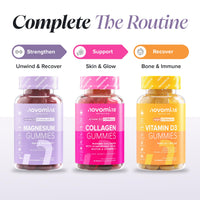 novomins Magnesium Gummies - High Strength 1636 mg of Citrate Offering 180mg of Elemental Mg - Magnesium Supplements - Alternative to Tablets, Spray & Oil - Vegan - 60 Gummies - Novomins