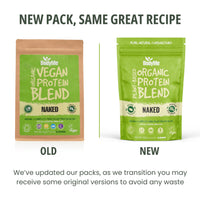 BodyMe Organic Vegan Protein Powder Blend, Naked Natural - Unsweetened, Low Carb, 3 Plant Based Vegan Protein Powder with 25g of Complete Protein, Gluten and GMO Free, 500 gm