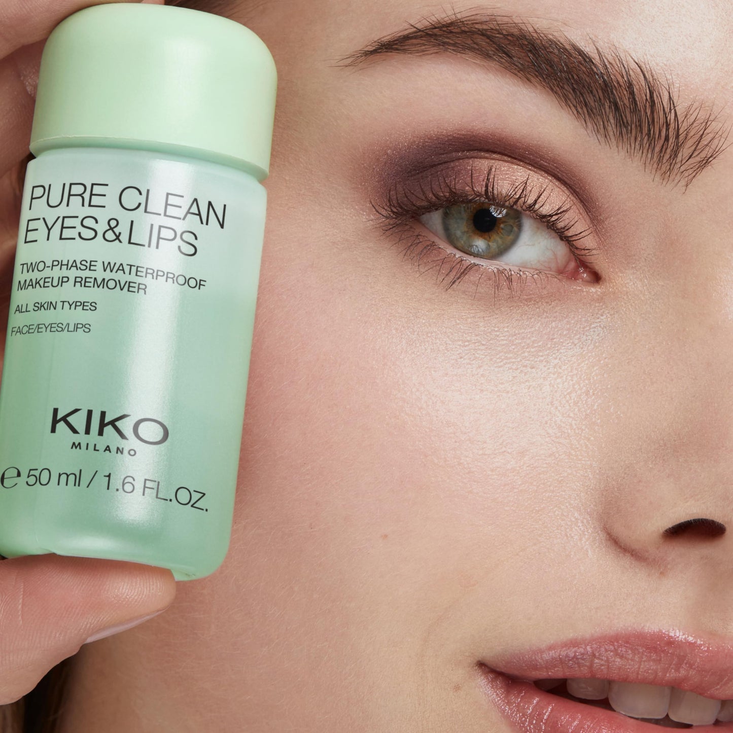 KIKO Milano Pure Clean Eyes&Lips Mini, Mini Two-Phase Make-Up Remover For The Eyes And Lips
