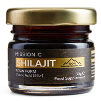 Shilajit from The Himalayas - 30g High Grade - 100% Pure, Rich in Fulvic & Humic Acid, Contains 85 Minerals, Immune System & Vitality Booster, Vegan - Lab Tested - Mission C
