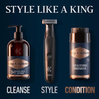 King C. Gillette Face & Beard Moisturiser for Men, 100 ml, with Vitamin B (B3), B5 Complex & Argan Oil, Beard Softener for Men