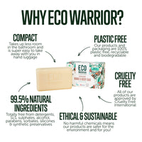 Little Soap Company Eco Warrior Moisturising Body & Hand Soap Bar | Vegan, Natural, Cruelty Free, Eco Friendly, Plant Based | No SLS or Parabens | Richly Nourishing Coconut Blend made from Vanilla Essential Oils | 100g
