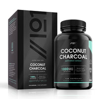 ALPHA01 Activated Coconut Charcoal 1000mg | Made from Thai Coconut Shells | for Bloating & Gas, Digestion & Flatulence Natural Relief | Vegan & Keto Friendly Supplement | 120 Capsules