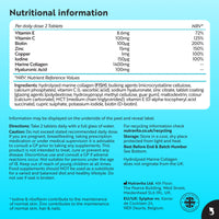 Nutravita Marine Collagen Tablets 1400mg Enhanced with Hyaluronic Acid - Hydrolysed Collagen Supplements for Women & Men - 120 Tablets (2 Month Supply) - with Vitamin C, Vitamin E & Zinc - Not Powder