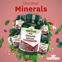 Natures Aid Chewable Calcium, 400 mg with Vitamin D3, 60 Tablets (for the Maintenance of Normal Bones and Teeth, Vegan Society Approved, Made in the UK)