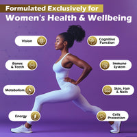 VitaGenerics VITAGENERICS FitWoman Multivitamin & Minerals Plus Omega 3, 30 Tablets Plus 30 Capsules, with Zinc, Iron & B Vitamins, Made in UK