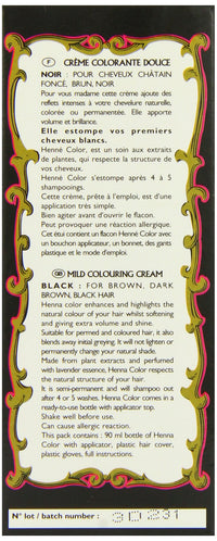 Henne Color Black Henna Hair Colouring Cream 90 ml