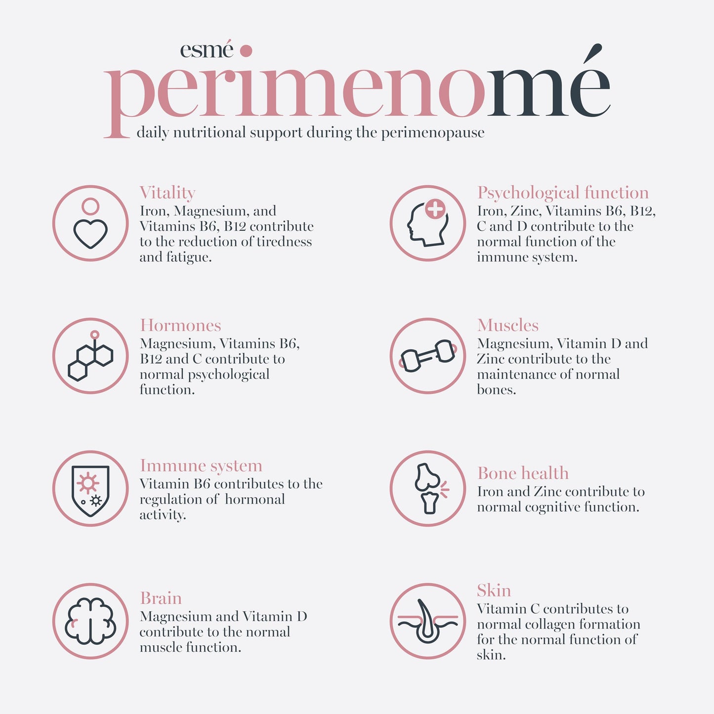 Menopause Supplements esmé perimenomé Perimenopause Supplements 1 Month Supply - Daily Support for The Early Stage of Menopause – 60 Capsules - Includes Ashwagandha, Vitamins and Red Clover