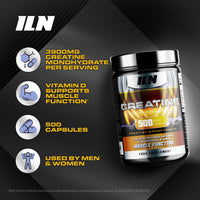 Iron Labs Nutrition Creatine Capsules - 4,200mg per Serving x 83 Servings - Creatine Monohydrate with ALA - Suitable for Men and Women (500 Capsules)
