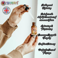 SH SHAKRA HEALTH Yoni Oil [Peach] 30ml – Organic & Vegan Non-Sticky Body Massage Oil for Women. Hydrating Skincare Moisturizer. Non-Greasy for Comfort.