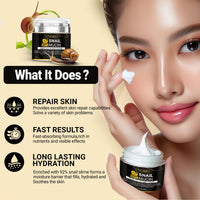 PRIME9 Prime9 Snail Mucin Cream 92% – Korean All-in-One Moisturiser for Deep Hydration, Smooth Skin, Anti-Aging & Blemish Care, Face Cream for Sensitive Skin