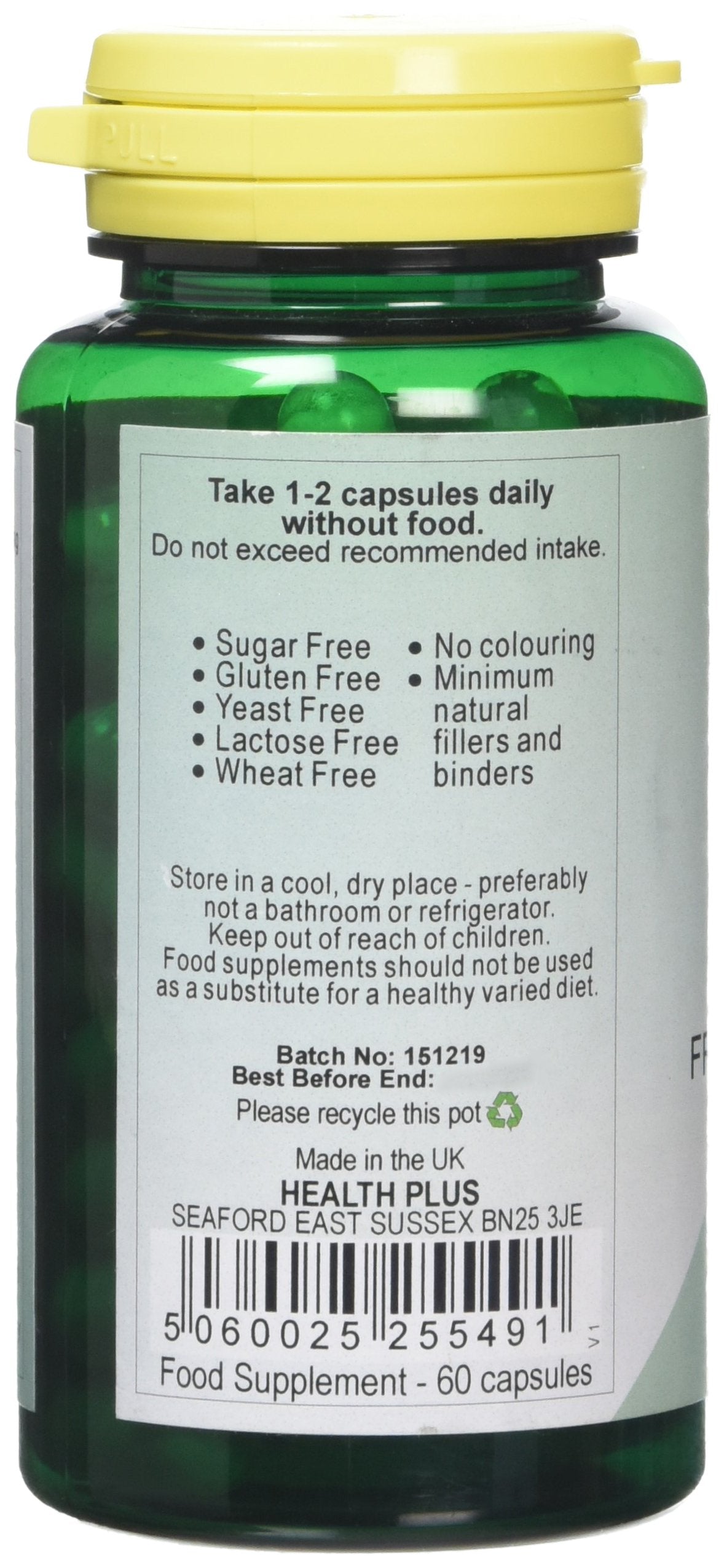 Health Plus Amino L-Cysteine 400mg Amino Acid Supplement - 60 Capsules