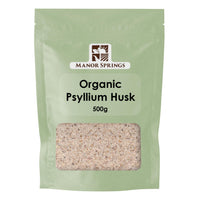 MANOR SPRINGS Organic Psyllium Husk 500g by Manor Springs Organic