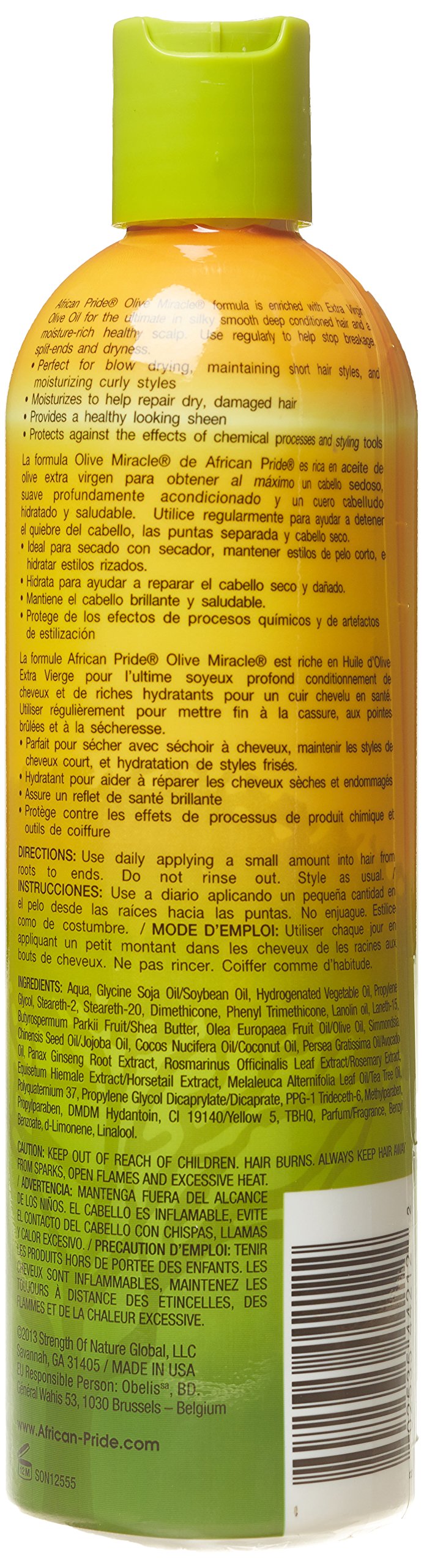 African Pride Olive Miracle Anti-Breakage Maximum Strengthening Moisturizer Lotion 355 ml/12 fl.oz