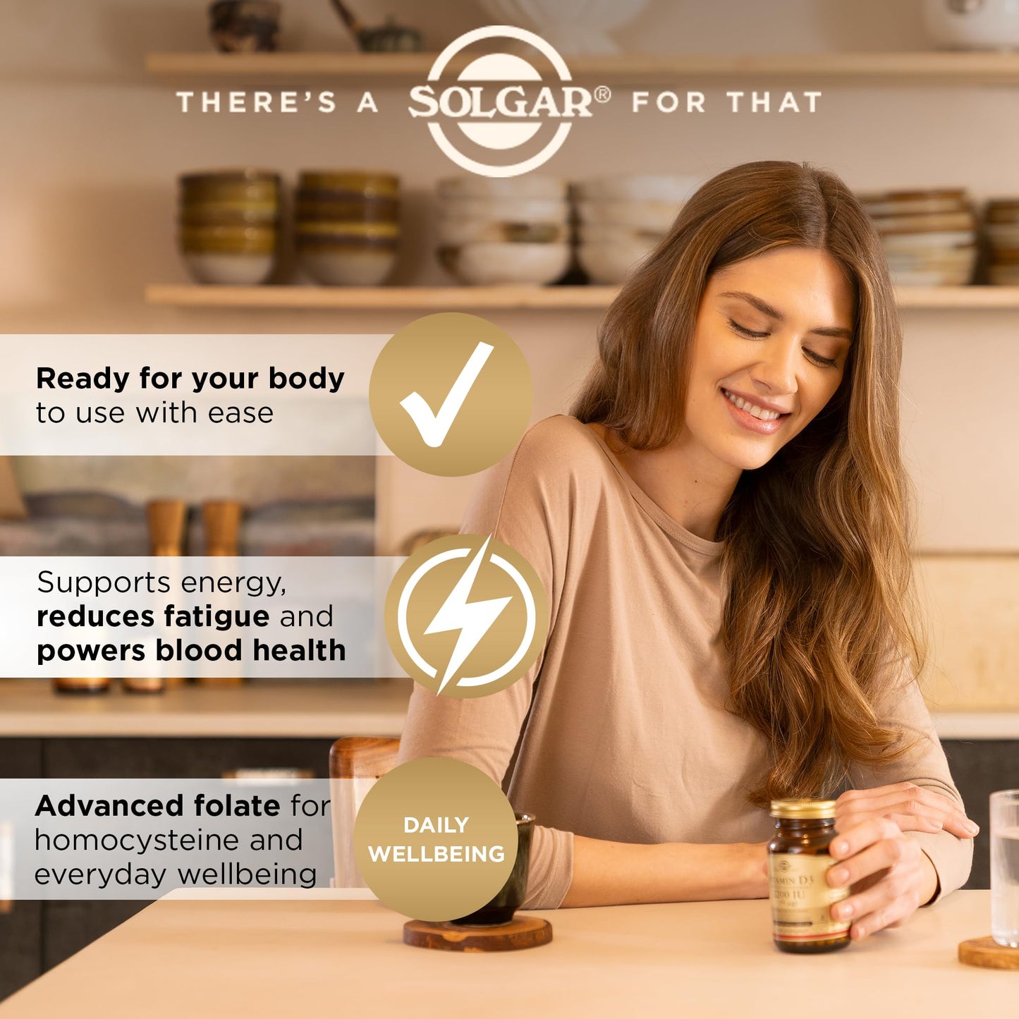 Solgar Folate 1000mcg - High Strength Formula - Healthy Maternal Tissue Growth During Pregnancy - Vegan - 60 Tablets