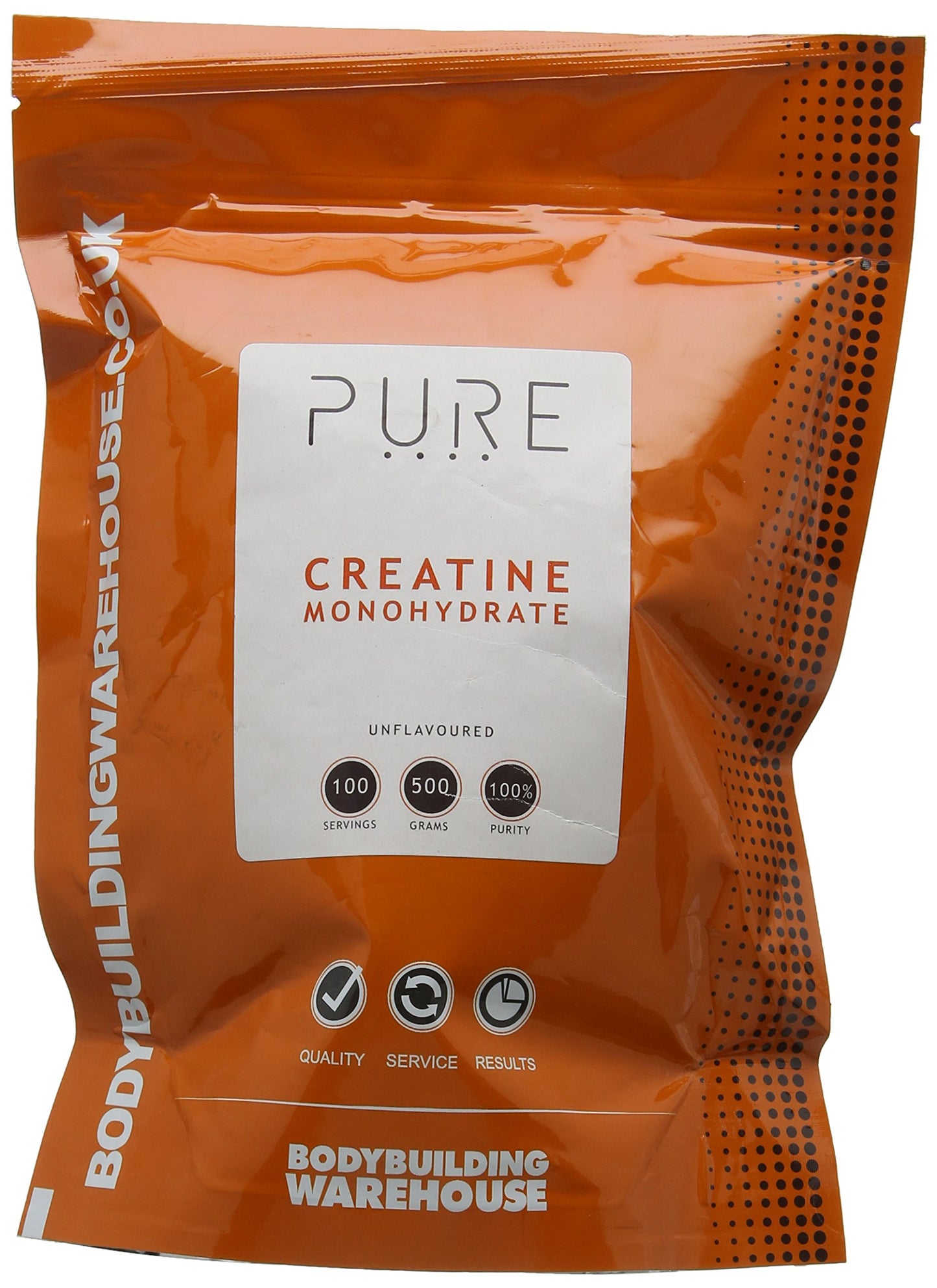 Pure Creatine Monohydrate Powder - Unflavoured 500g - for Strength, Performance & Recovery - Bodybuilding Warehouse