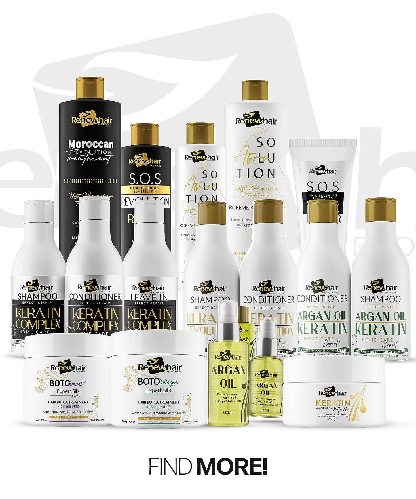 Renew Hair Professional Afro Hair Mask BTX 500g Treatment Restructuring Thermo Active, Anti Frizz, Texture release
